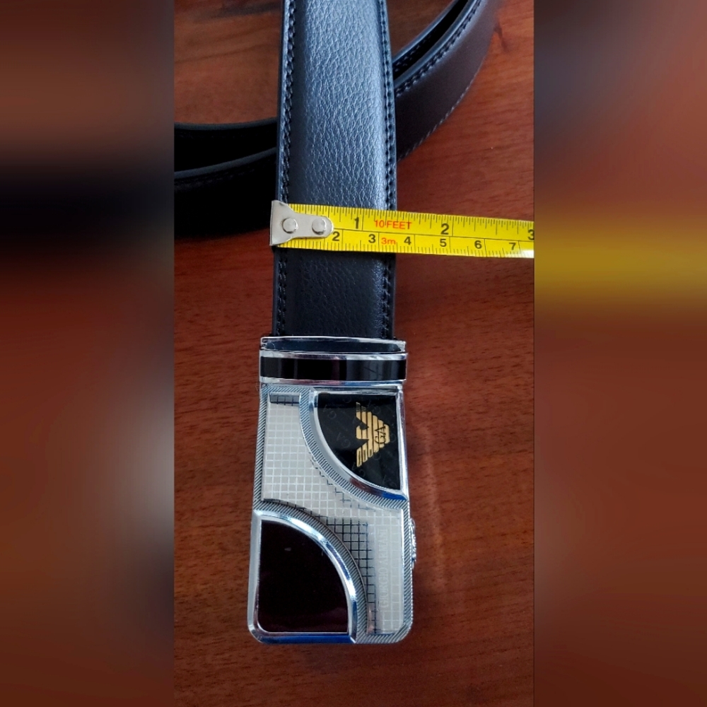 Giorgio Armani iconic Eagle Ratchet Belt